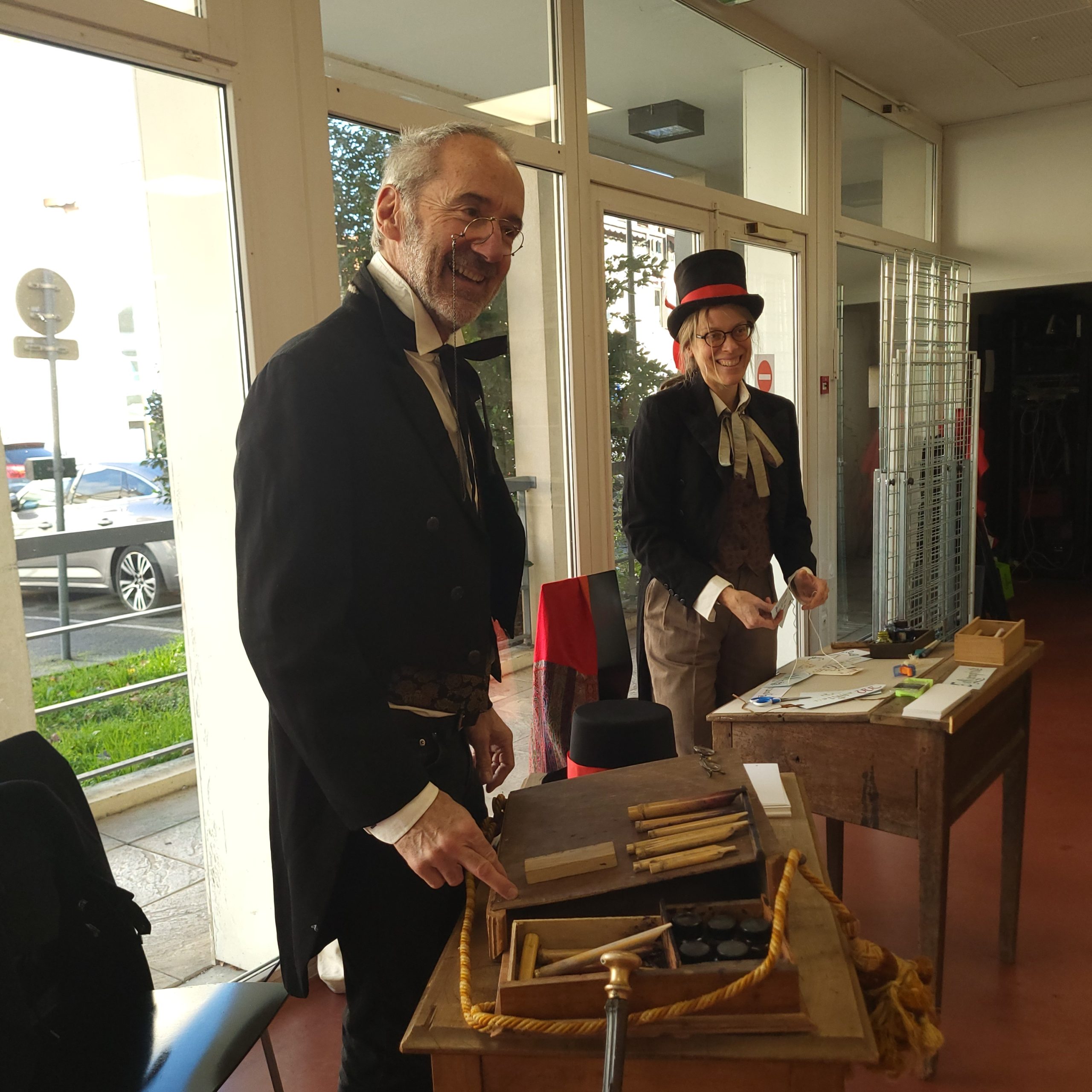 Deux calligraphes à la médiathèque de la Tronche (38)