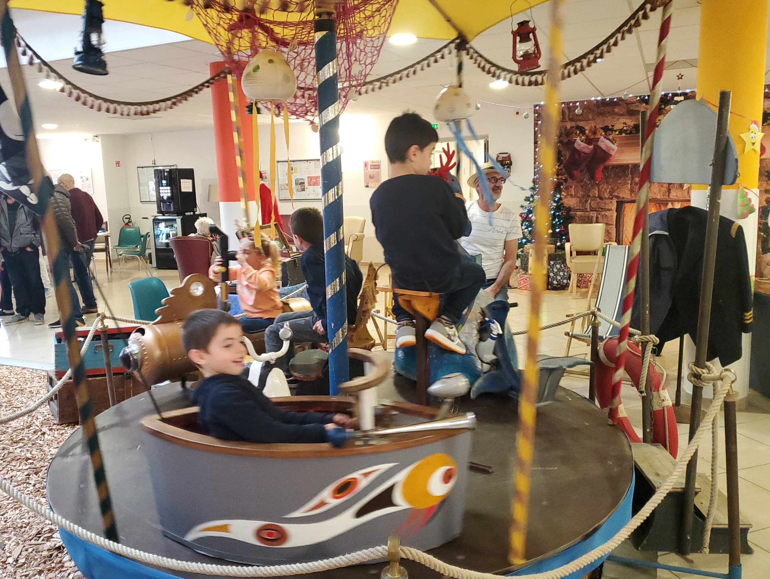 Le manège à Génissieux pour un marché de Noël